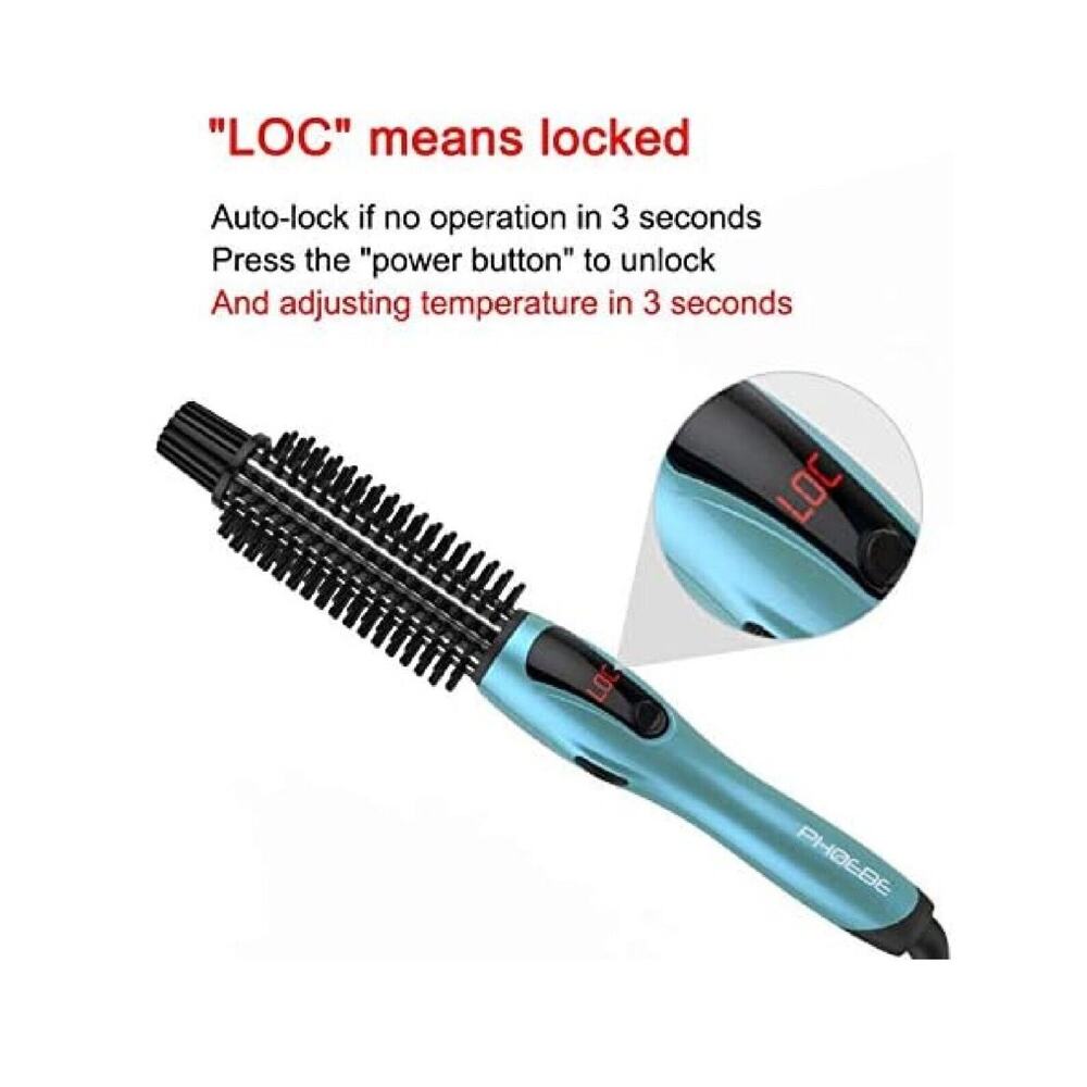 PHOEBE Curling Iron Brush 1 Inch Dual Voltage Ceramic Tourmaline Ionic Wand - Picture 4 of 8